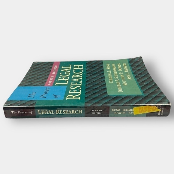 The Process of Legal Research Book 4th Fourth Edition 1996 - Picture 5 of 8